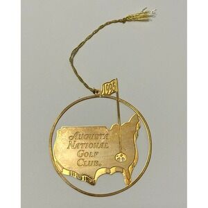 VERY RARE 1995 MASTERS 24k GOLD‎ PLATE GOLF AUGUSTA NATIONAL CHRISTMAS ORNAMENT